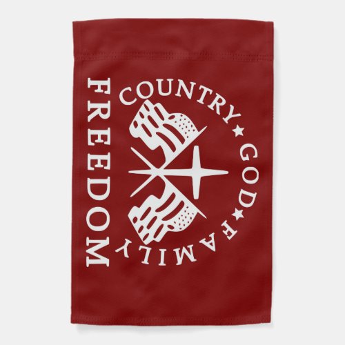 God Family Country Freedom Garden Flag