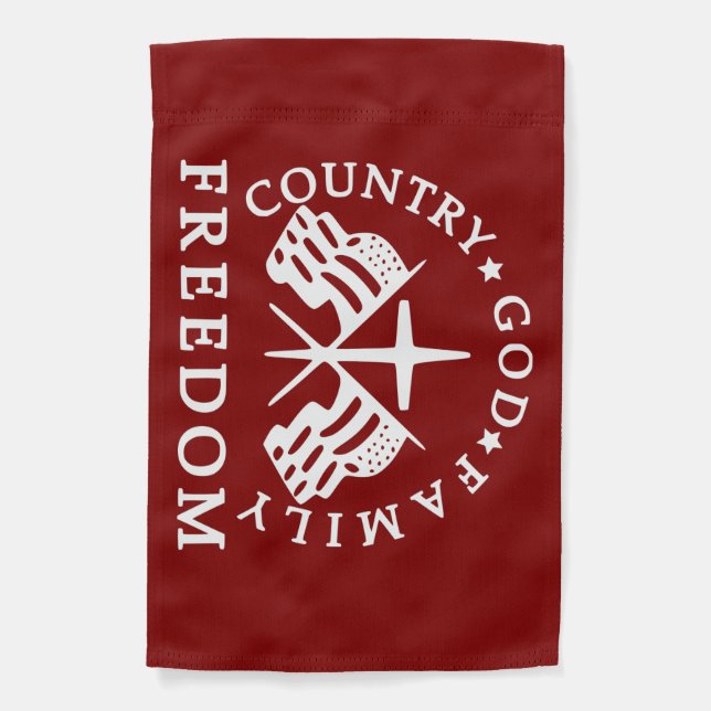 God Family Country Freedom Garden Flag (Front)