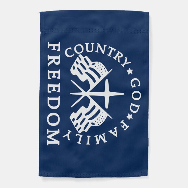 God Family Country Freedom Garden Flag (Front)