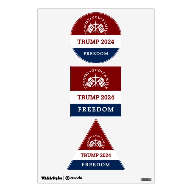 God Family Country Freedom Wall Decal (Front)