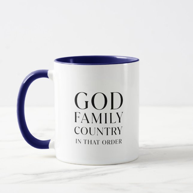 God Family Country in that order Mug (Left)