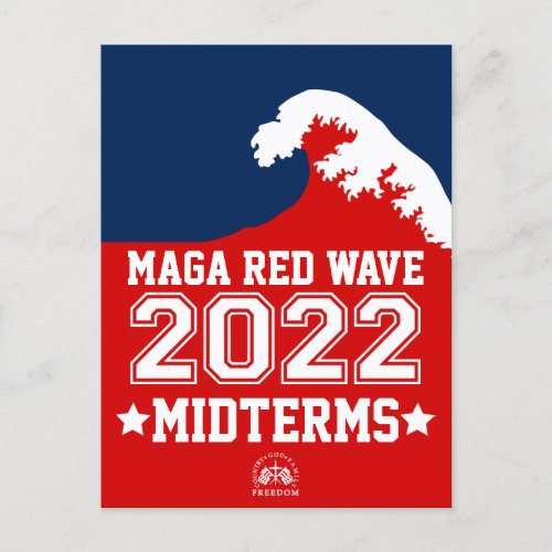God Family Country MAGA Red Wave 2022 Midterms Postcard