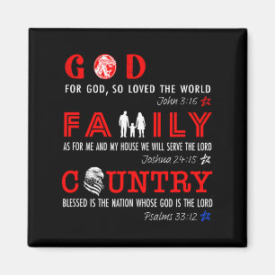 God Family Country Magnet