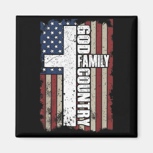 God Family Country Magnet