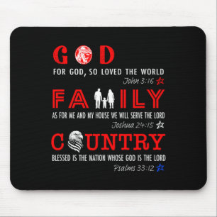 God Family Country Mouse Pad