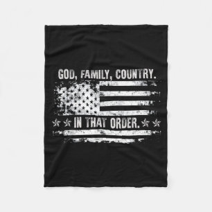 God Family Country Patriotic Faith Pride Usa For S Fleece Blanket