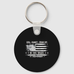 God Family Country Patriotic Faith Pride Usa For S Keychain
