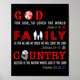God Family Country Poster