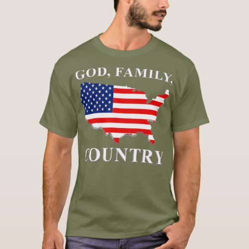 God Family Country US Flag Jesus Christ Holy T_Shirt