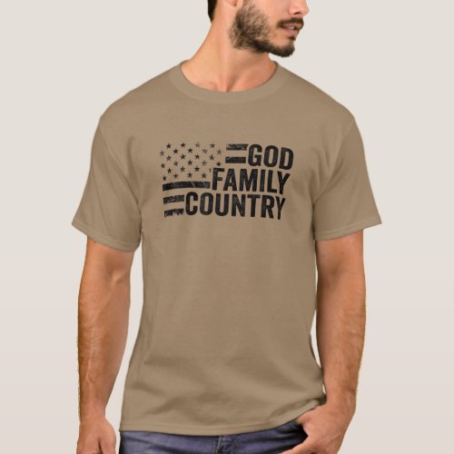 God Family Country _ USA Patriotic Christian Ameri T_Shirt