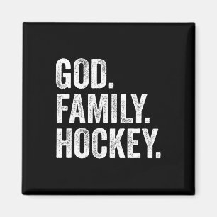 God Family Hockey Magnet