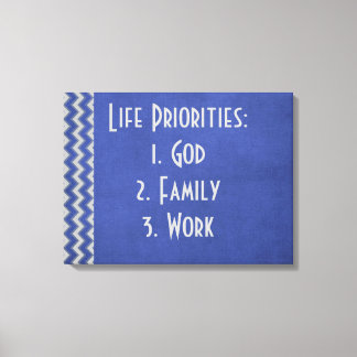 God Family Work Order Quote Canvas Print