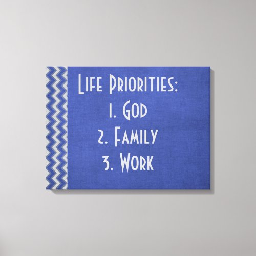 God Family Work Order Quote Canvas Print