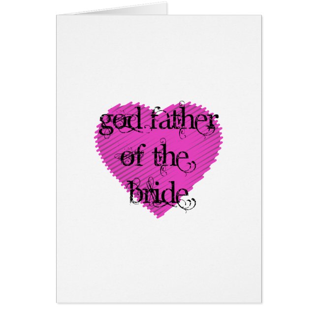 God Father of the Bride Cards (Front)