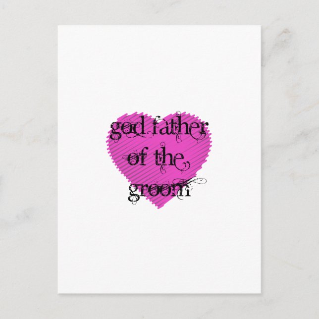 God Father of the Groom Postcard (Front)