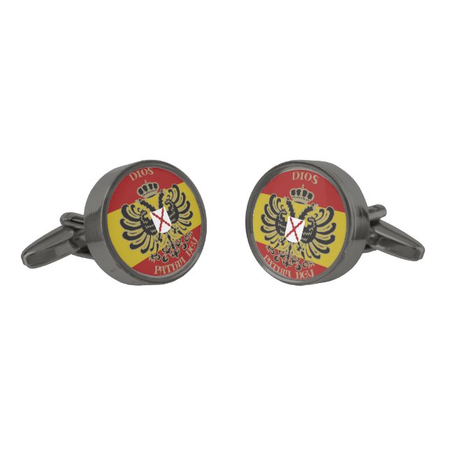 God, Fatherland & King Cufflinks (Angled)