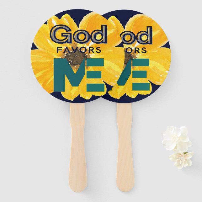 God Favors Me Hand Fan (Front and Back)