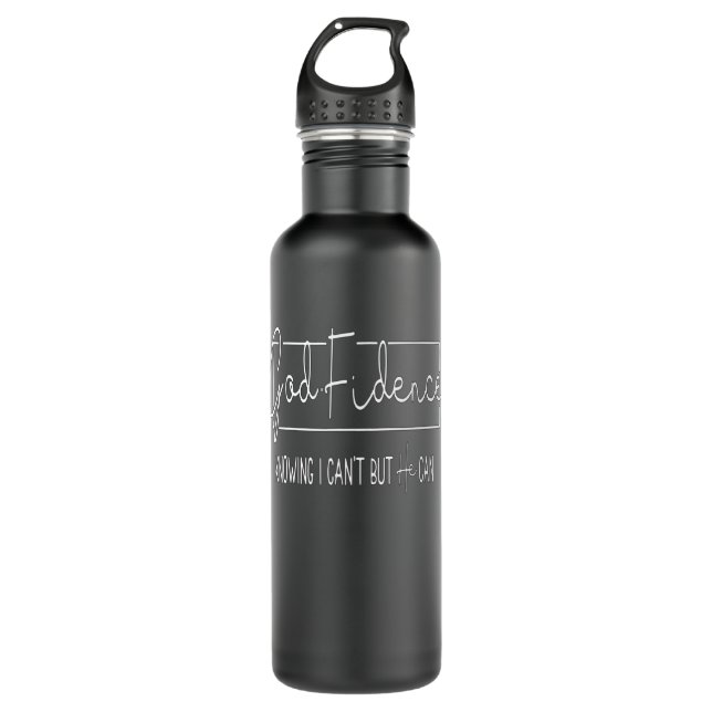 God Fidence Faith Church Christians Jesus Stainless Steel Water Bottle (Front)