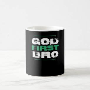 God First Bro   Faith Christian Gift Coffee Mug