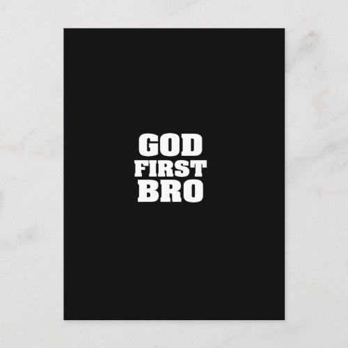 god first bro postcard