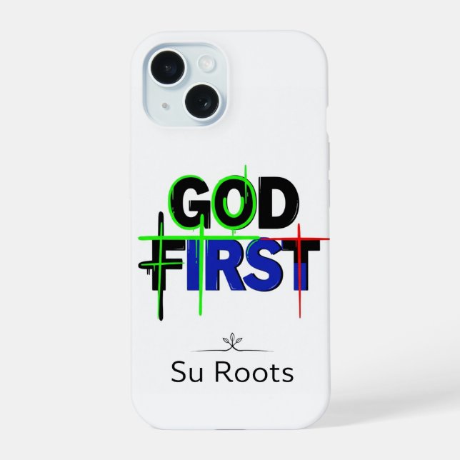 God First Christian Phone Case by Su Roots  (Back)