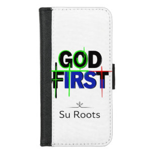 God First Christian Wallet Phone Case by Su Roots