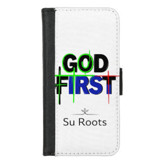 God First Christian Wallet Phone Case by Su Roots