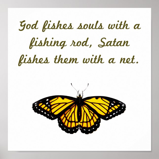 God Fishes Souls With A Fishing Rod Poster (Front)