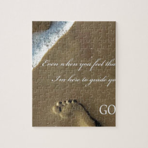 GOD footprint in Sand Jigsaw Puzzle