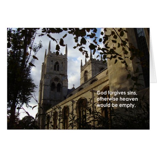 God forgives... cards (Front Horizontal)