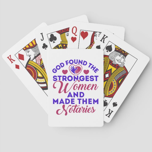 God Found Strongest women Notories Notary Poker Cards (Back)