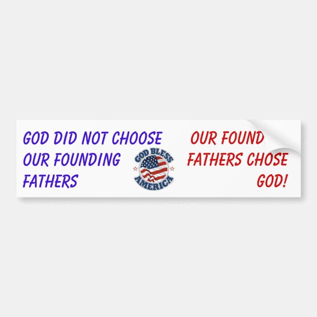 GOD-Founding Fathers Bumper Sticker (Front)