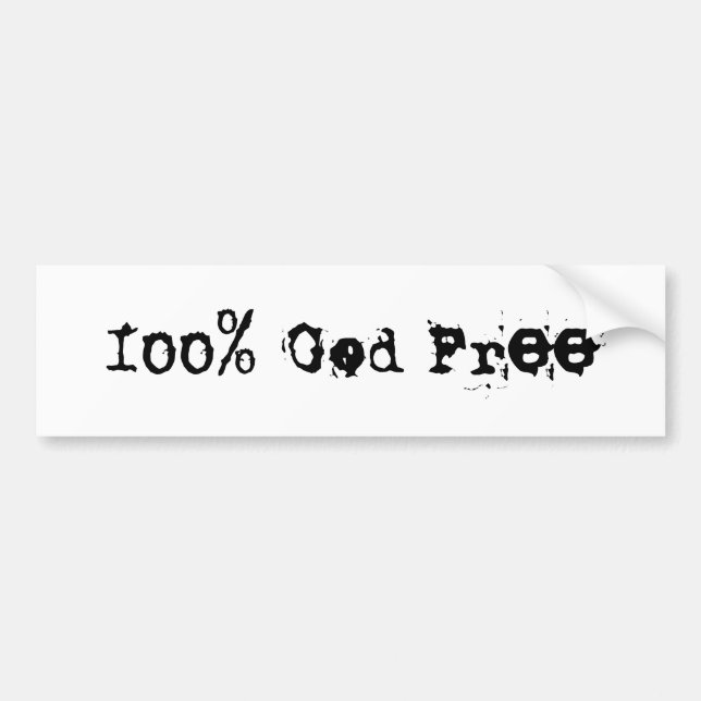 God Free Bumper Sticker (Front)