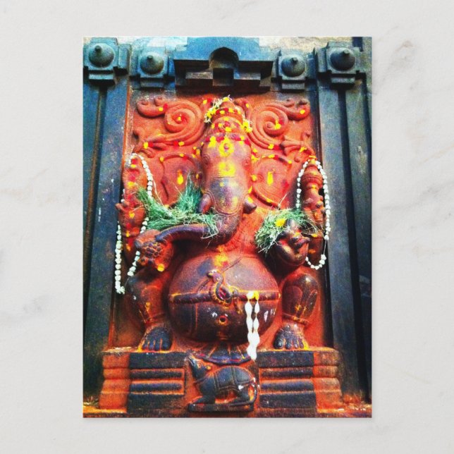 God Ganesha statue Postcard (Front)