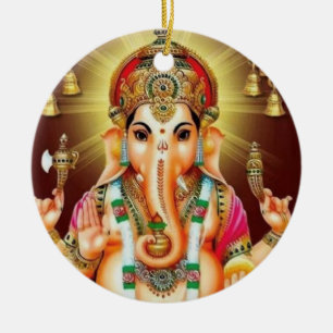 God Ganesha with me Ceramic Ornament