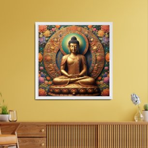 God Gautam Buddha Spiritual artwork Framed Art