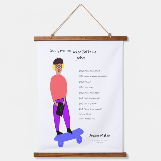 God gave me wise Folks Hanging Tapestry (Front)