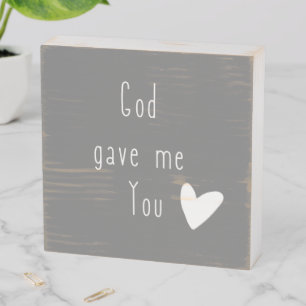 God gave me you. Wood Box Wall Art