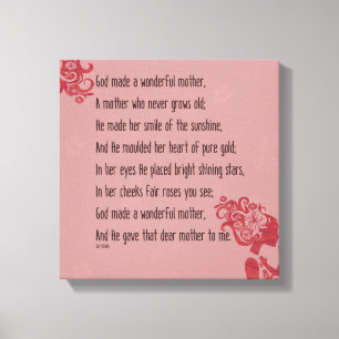 God gave this Mother to me Canvas Print