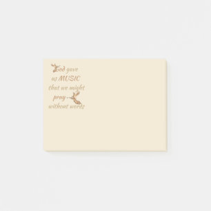 God Gave us Music Inspirational Spiritual Quote Post-it Notes