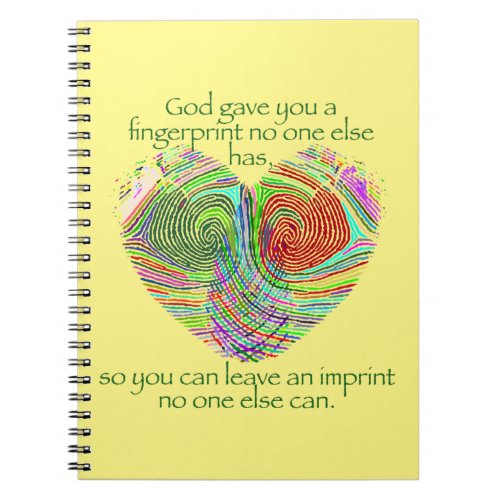 God Gave You A Fingerprint Notebook