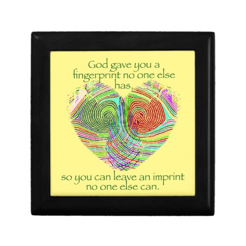 God Gave You A Fingerprint Rosary Box