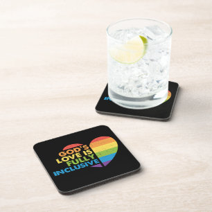 God Gay Christian Lgbt Beverage Coaster