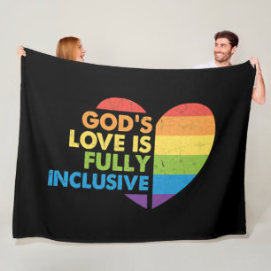 God Gay Christian Lgbt Fleece Blanket
