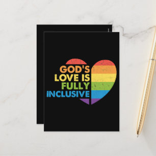 God Gay Christian Lgbt Holiday Postcard