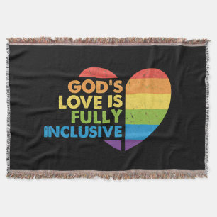 God Gay Christian Lgbt Throw Blanket