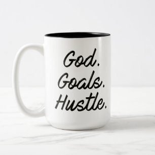 God. Goals. Hustle. Coffee Cup