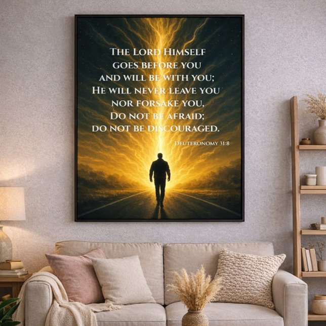 God Goes Before You Deuteronomy 31:8 Christian  Poster (Creator Uploaded)