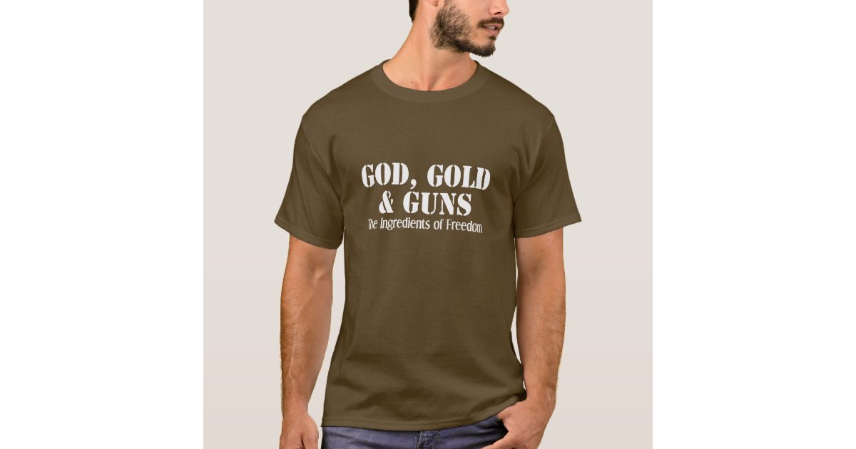 ShirtBANC Mens Golden Empire Shirt 40 Oz Bottle 9 MM Gold Gun ERS  California Tee