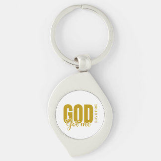 God Got Me Covered –Inspirational Christian metal Keychain